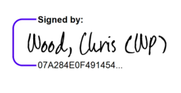 chris wood signature
